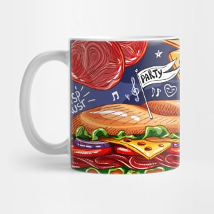 Food poster cooking delicious sandwich recipe art print  posterart Mug